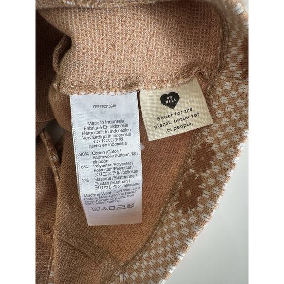 Madewell Crop Tank Top Button Back Brown Geo Daisy Vest Women’s Size Medium - Picture 7 of 7